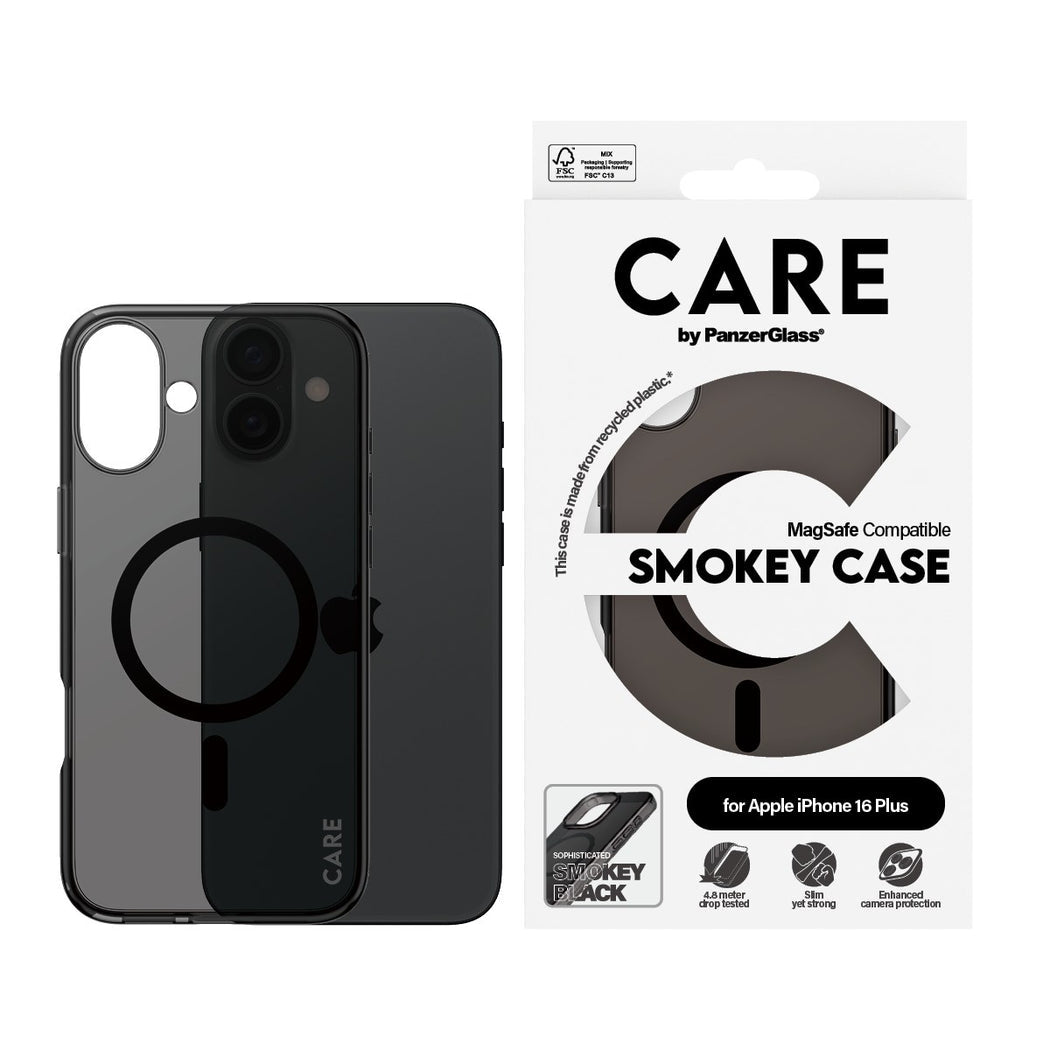 CARE by PanzerGlass® Case Flagship Smokey w. MagSafe iPhone 16 Plus