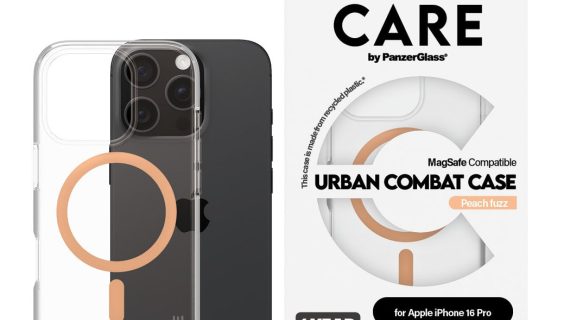 PanzerGlass® 1374, Case Flagship MagSafe iPhone 16 Pro - Peachy