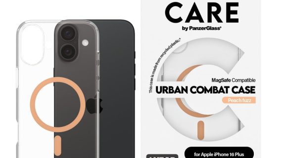 PanzerGlass® 1375, Case Flagship MagSafe iPhone 16 Plus - Peachy