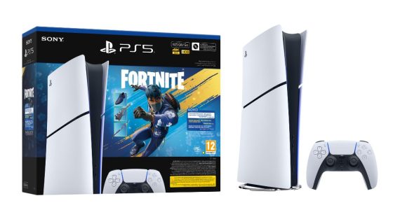 PS5 Slim Console Digital Fortnite Flowering Chaos Voucher Bundle