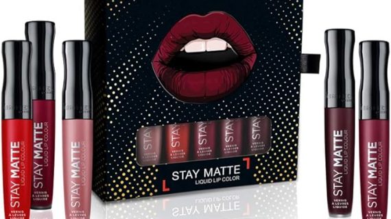 RIMMEL LONDON STAY MATTE LIQUID LIP COLOUR 5 SHADES PACK WOMEN