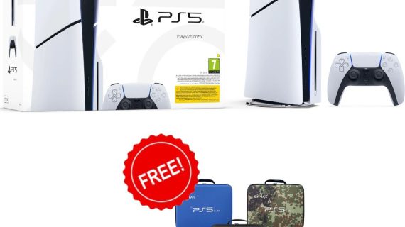 Level Up Bundle: Playstation 5 Slim Console Disk with Free Gamax Storage Bag