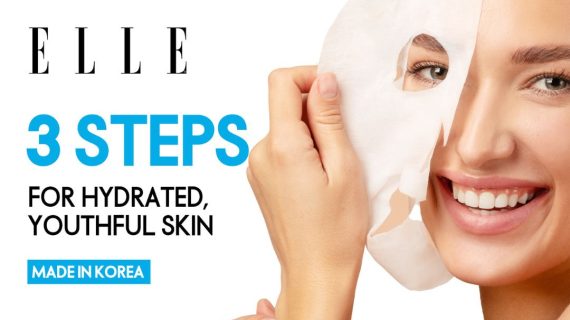 Korean ELLE Anti-Aging Hyaluron Moisture Mask 3-Step Care Kit - Hydrating Ampoule, Moisture-Boosting Mask, Night Cream - Deep Hydration, Skin Firming, Wrinkle Reduction, All Skin Types- 4 Packs