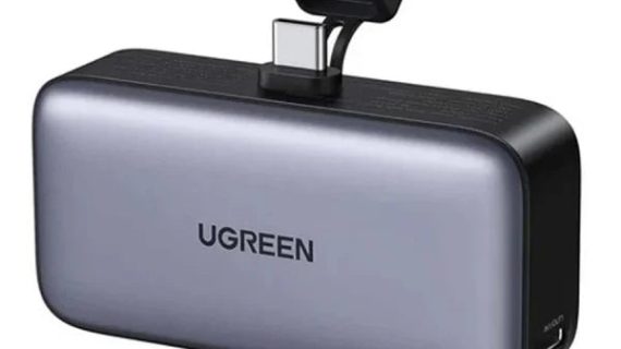 UGREEN 5000mAh Power Bank with Built-in USB-C Connector