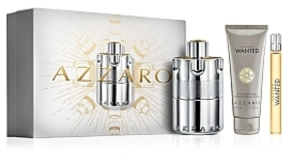 Azzaro Wanted EDP For Him - 3 Pcs Set (EDP/100ml + Shampoo/75ml + EDP/10ml)