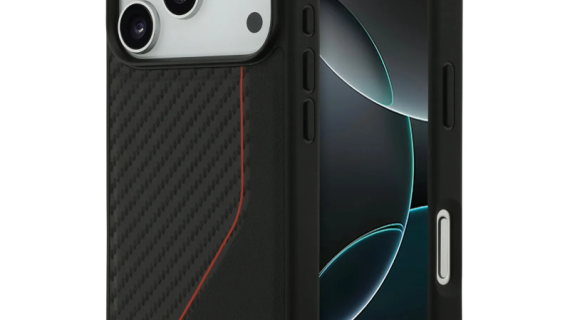 BMW, PU Leather & Carbon Case with Colored Line Stitch, iPhone 17 Pro