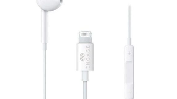 Engage, MFI Apple Lightning Wired Mono Earphone, White