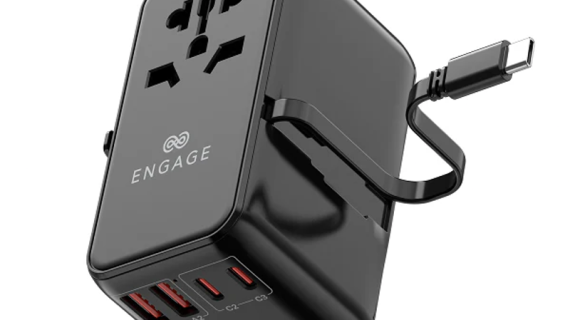 Engage, Universal Travel Adapter (100W, Dual USB-C/A Ports, With USB-C Cable)