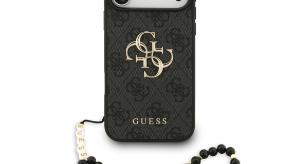 Guess, 4G PU Leather Case with Big 4G & Classic Logo with Wrist Strap, iPhone 17 Pro Max
