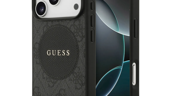 Guess, MagSafe 4G PU Leather Case with Round Patch & Classic Logo, iPhone 17 Pro
