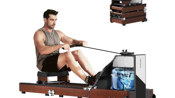KingSmith Water Rowing Machine With Tri-Fold Patent - Walnut