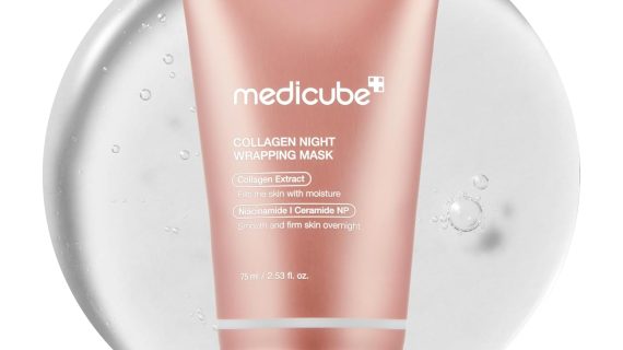 Medicube Collagen Overnight Wrapping Peel Off Facial Mask Pack - Elasticity & Hydration Care, Reduces Sagging & Dullness - Hydrolyzed Collagen For Glowing Skin - Korean Skin Care,