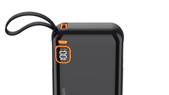 SIA PB302 10000mAh power bank with cable 38.5WH (Black)