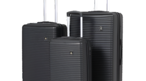 Polo OLIVIA ABS expandable SET 3PCS LARGE: 79 MEDIUM: 68.5"SMALL :52"Black