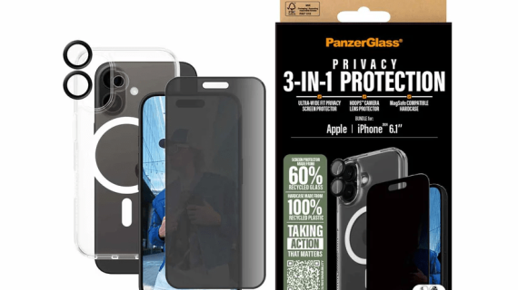 PanzerGlass® B1291+P2861+1283, 3-in-1 Privacy Protection Bundle PG Ultra Wide Fit Privacy SP | Hoops™ | HardCase for iPhone 16