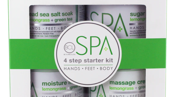 BCL spa lemongrass & green tea starter kit skin care unisex 4pcs