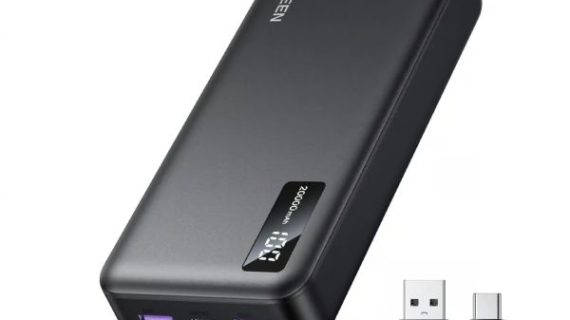 UGREEN Power Bank 20000mAh Built-In USB-C Cable, PB312 - Black