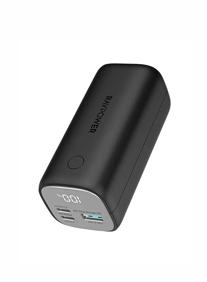 RAVPower RP-PB208 Mini PD Pioneer – 14000mAh 30W 3-Port Power Bank - Black