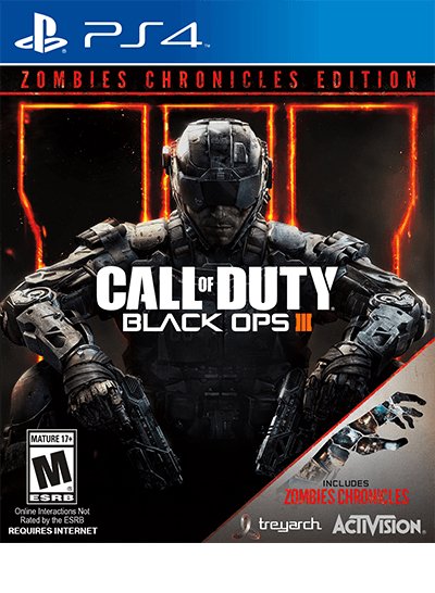 Call of Duty Black Ops III Zombie Chronicles Edition For PlayStation 4 "Region 1"