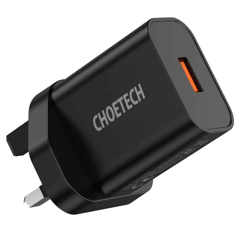 Choetech 18W USB-A Charge + AC Cable - Black
