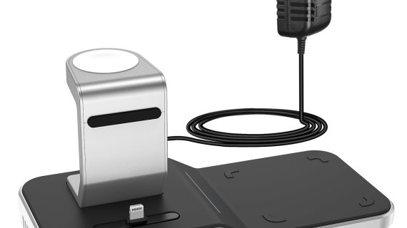 Choetech 4 in 1 MFI Wireless Charging Dock - Silver