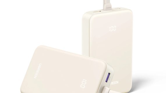 Ugreen PB505 Powerbank 20000mAh 22.5W USB-C USB-A Built-in USB-C Cable - White