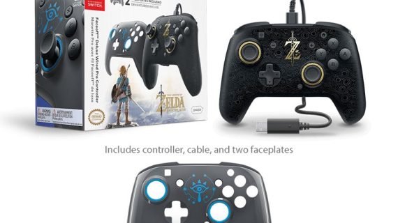 Faceoff Deluxe Wired Pro Controller Breath of the Wild Edition