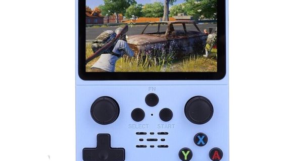 R35S Retro Handheld Video Game Console 3.5 Inch 64GB - Sky Blue