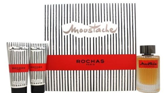 ROCHAS MOUSTACHE EDP GIFT SET (125ML PERFUME + 100ML SHOWER GEL + 100ML AFTERSHAVE BALM)