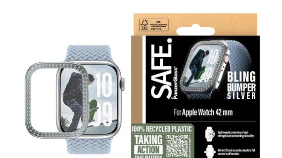 PanzerGlass® SAFE95909, Screen Protector Bling Bumper Silver Apple Watch Series 10 | 42mm