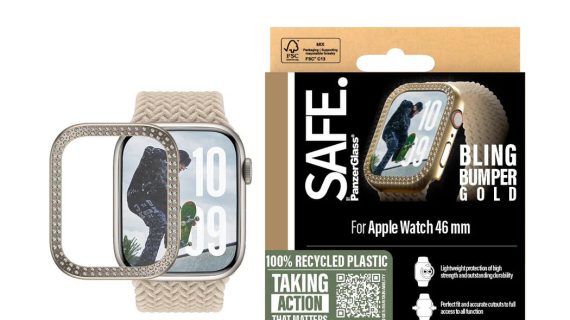 PanzerGlass® SAFE95913, Screen Protector Bling Bumper Gold Apple Watch Series 10 | 46mm