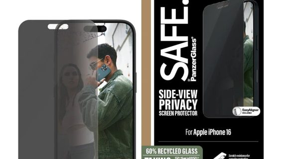 PanzerGlass® SAFEP95875, Privacy Screen Protector iPhone 16 | 15 | Ultra-Wide Fit