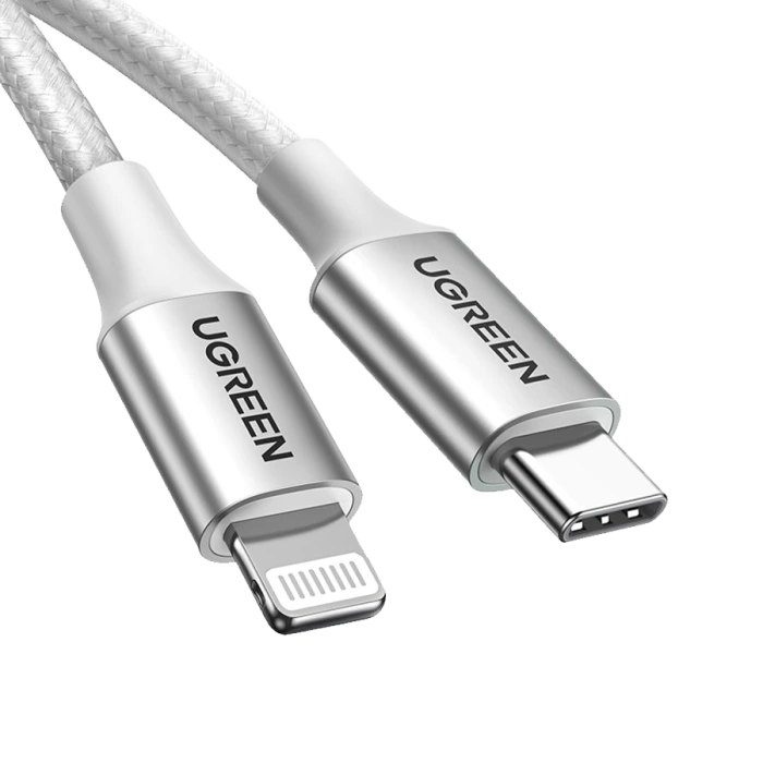 UGREEN 70525 USB-C to Lightning Cable Braided 2m (Silver) US304