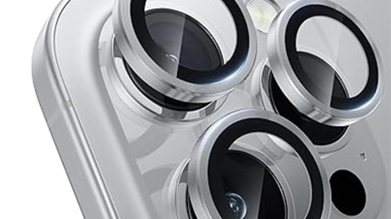 Asli Edgeguard Series 9h Hardness Hd Corning Camera Glass For Iphone 16 Pro/16 Pro Max | Silver