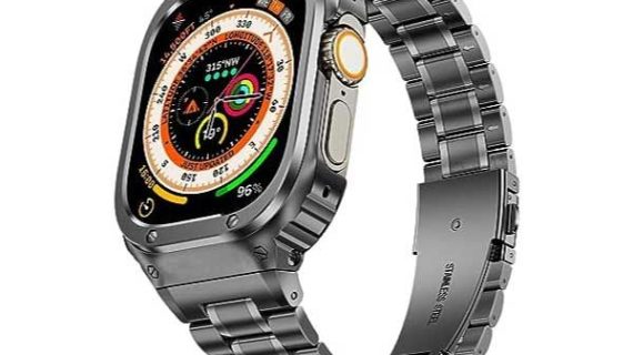 Stainless Steel 49mm Watch Ultra Band With Frame - Black | 23017-BK