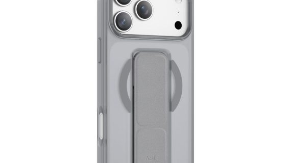 Asli Global MagTrox Gravitas MagSafe Leather Grip Case for iPhone 17 Pro | Natural Titanium