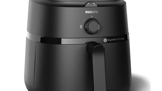 Philips Air Fryer NA130/00, uses up to 90% less fat, 1700W, 6.2 Liter, with Rapid Air Technology | Black