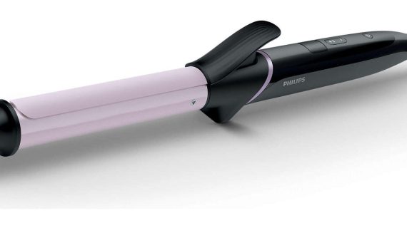 Philips StyleCare Hair Curler with Tourmaline Ceramic Coating, 8 Digital Heat Settings, 25mm Medium Barrel | Black