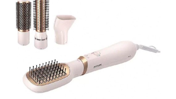 Philips 3000 Series Air Styler for Drying and Styling with Ionic Care, 800W, 3 Heat Settings, 4 attachments | Rose/Gold