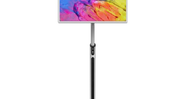 LZEL 32" FHD IPS Android 12/13 Touch Monitor | High-Capacity 15000mAh Battery, Octa-Core, 8+128GB, 4G LTE | Off-White & Dark Gray