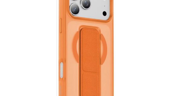 Asli Global MagTrox Gravitas MagSafe Leather Grip Case for iPhone 17 Pro Max | Orange