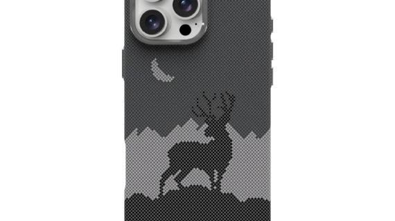 LZEL MagCarbon Deer Cover for iPhone 16 Pro | Black Deer