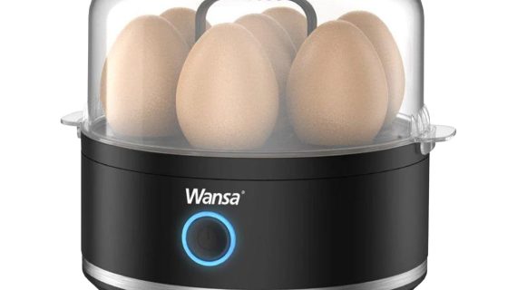 Wansa Egg Cooker, 7 Eggs Capacity, 400W | Black