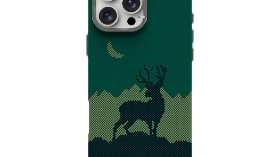 LZEL MagCarbon Deer Cover for iPhone 16 Pro | Green Deer