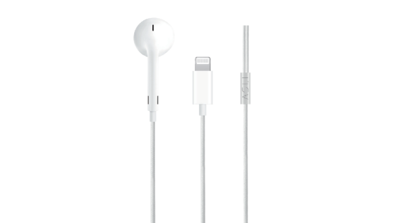 Asli Global SoundPods Mono Single Earphone with Lightning Connector, 1.2m | White