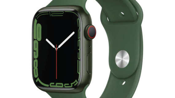 Apple Watch Series 7 GPS + Cellular, 45mm Green Aluminium Case with Clover Sport Band - Regular