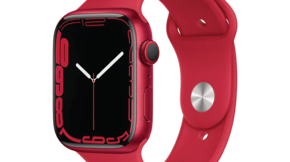 Apple Watch Series 7 GPS + Cellular, 45mm Red Aluminium Case with Red Sport Band - Regular