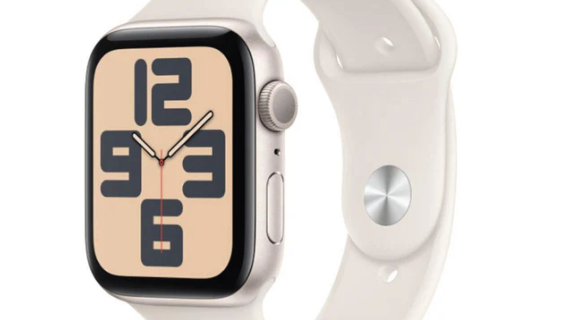 Apple Watch SE GPS 44mm Starlight Aluminum Case with Starlight Sport Band - M/L