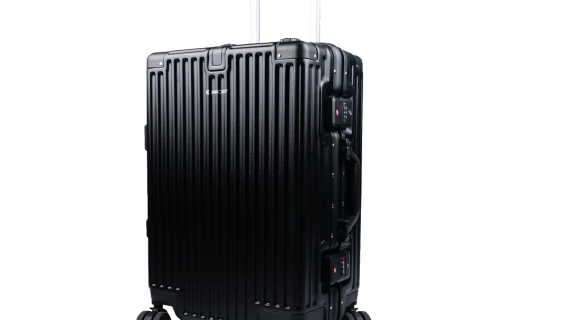 90 Percent 4 Wheels ABS Aluminum Frame 28 Inch Suitcase | Black