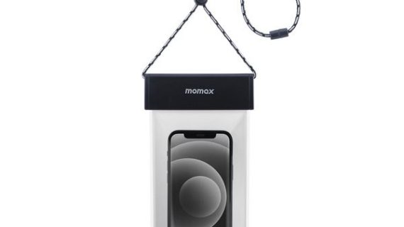 Momax Waterproof Pouch with universal neck strap | Space Grey